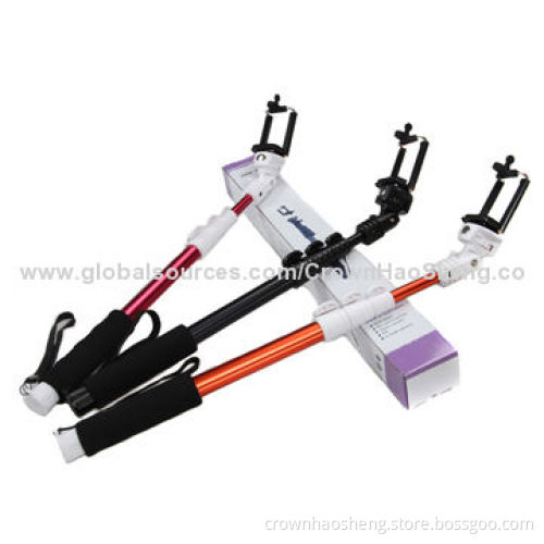 Handheld Portable Telescopic Aluminum Alloy Selfie Stick for iPhone & Samsung